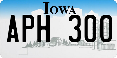 IA license plate APH300