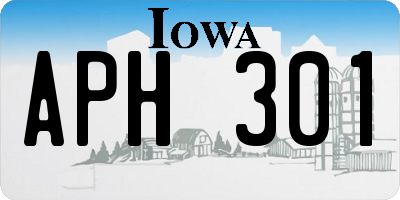 IA license plate APH301