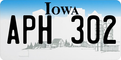 IA license plate APH302