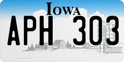 IA license plate APH303