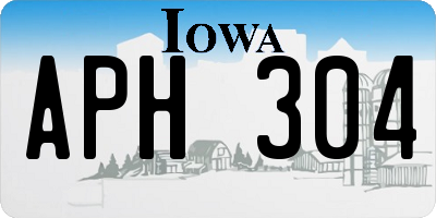 IA license plate APH304