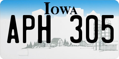 IA license plate APH305