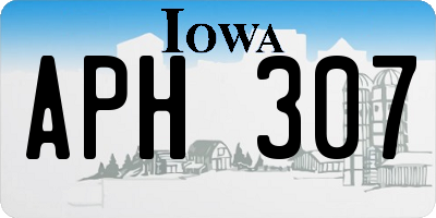 IA license plate APH307