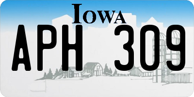 IA license plate APH309