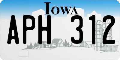 IA license plate APH312