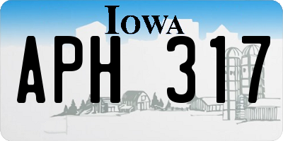 IA license plate APH317