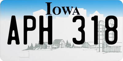 IA license plate APH318