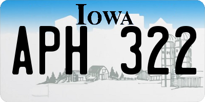 IA license plate APH322