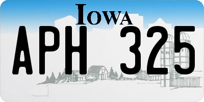 IA license plate APH325