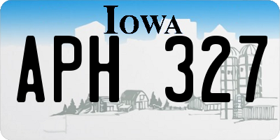 IA license plate APH327
