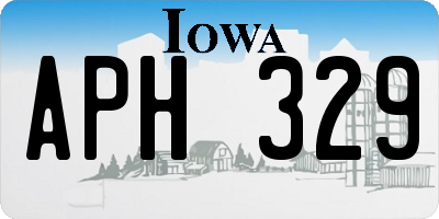 IA license plate APH329