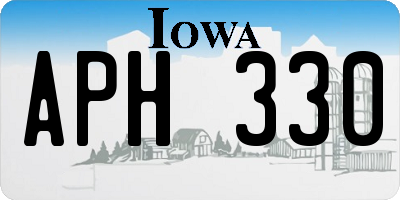 IA license plate APH330