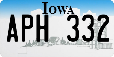 IA license plate APH332