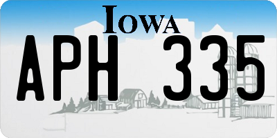 IA license plate APH335