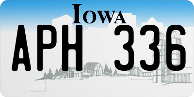 IA license plate APH336
