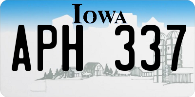 IA license plate APH337