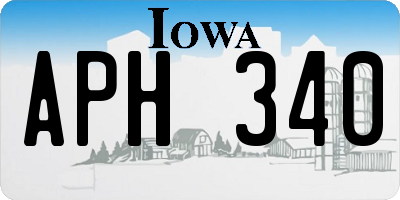 IA license plate APH340