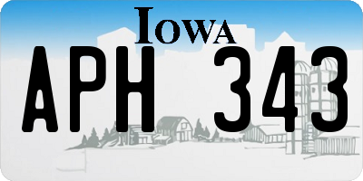 IA license plate APH343