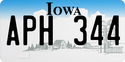 IA license plate APH344