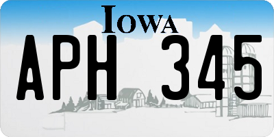 IA license plate APH345