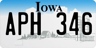 IA license plate APH346