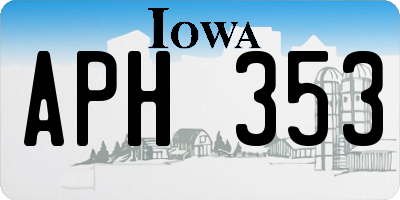 IA license plate APH353