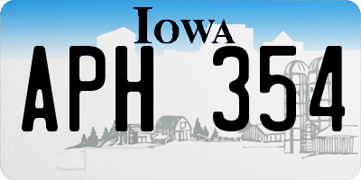 IA license plate APH354