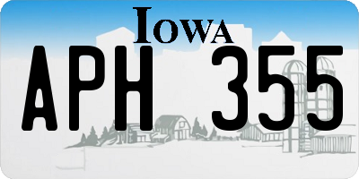 IA license plate APH355