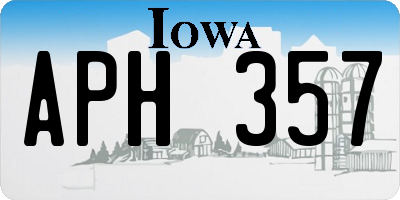 IA license plate APH357