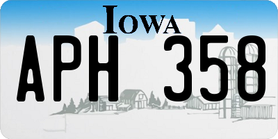 IA license plate APH358