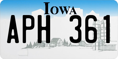 IA license plate APH361