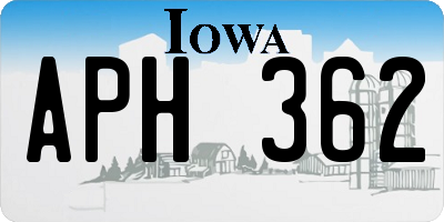 IA license plate APH362