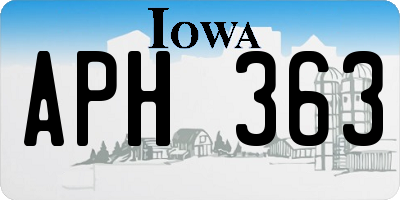 IA license plate APH363