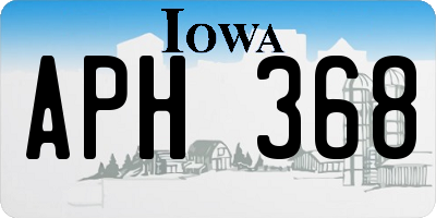 IA license plate APH368