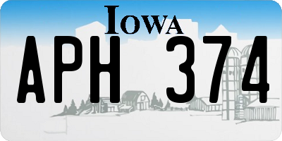 IA license plate APH374