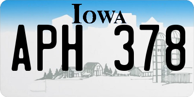 IA license plate APH378