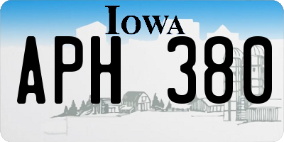 IA license plate APH380