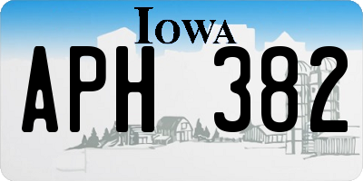 IA license plate APH382