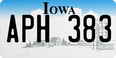 IA license plate APH383