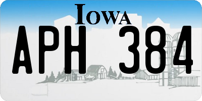 IA license plate APH384