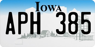 IA license plate APH385