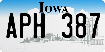 IA license plate APH387