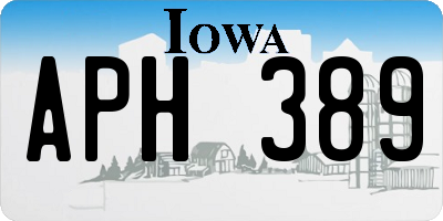 IA license plate APH389