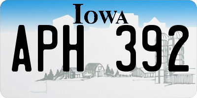IA license plate APH392