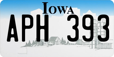 IA license plate APH393