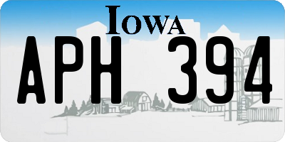 IA license plate APH394