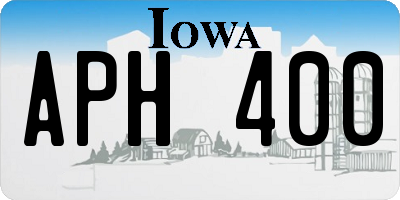 IA license plate APH400