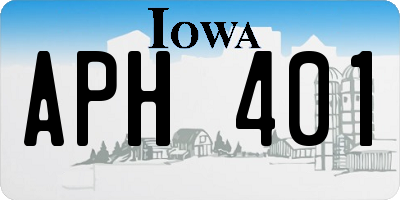 IA license plate APH401