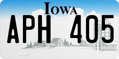 IA license plate APH405