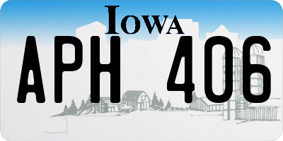 IA license plate APH406